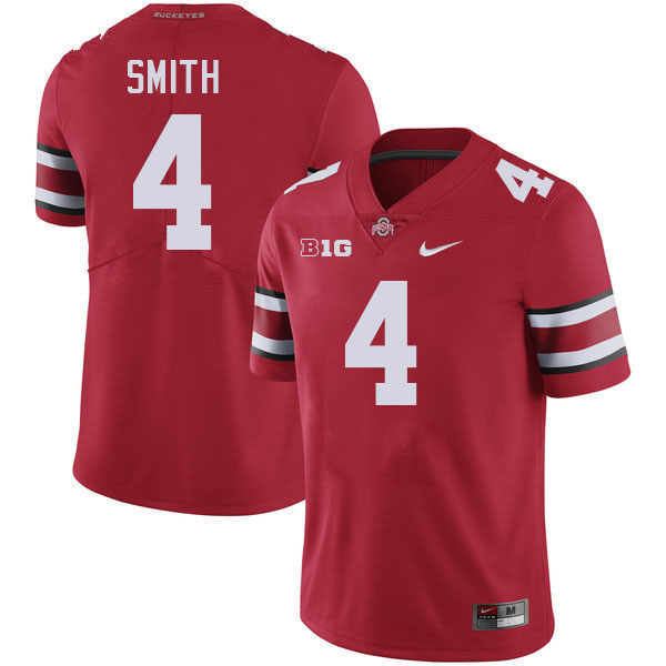 Ohio State Buckeyes Jeremiah Smith Men's's #4 Authentic Red College Football Jersey 2404SQJJ7